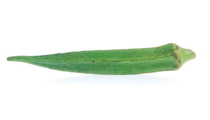 okra isolated on white background