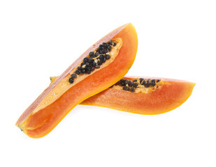 papaya isolated on a white background