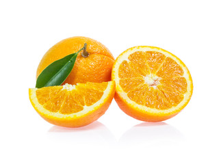 Orange fruit isolated on white background