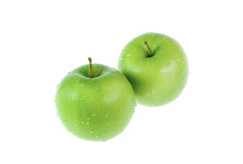 green apple isolated on white