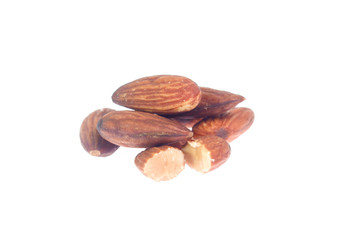 almonds isolated on the white background