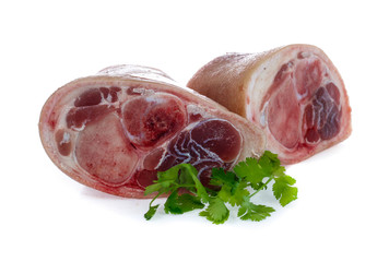 raw pork (leg) isolated on white background