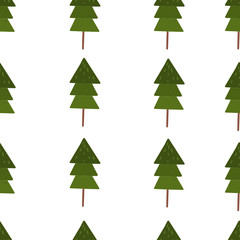 Obraz premium Tree pattern. New Year's mood. Vector.