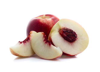 nectarines isolated on white background