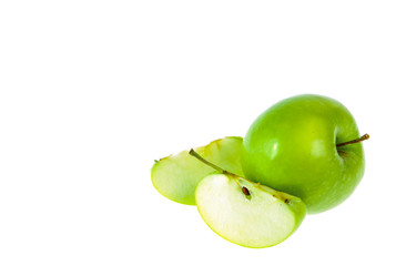 Green apple, isolated on white background