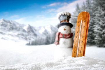 Winter background of snow and free space for your decoration. 