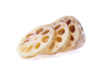 Lotus root  isolated on the white background