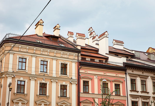 Roofs of European houses