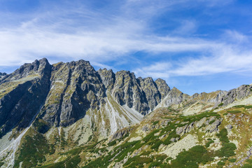 Fototapeta premium A beautiful landscape of Mengusovska dolina. High Tatra Mountains. Slovakia.