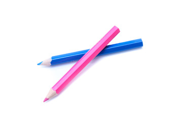 Color pencils isolated on white