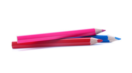 Color pencils isolated on white