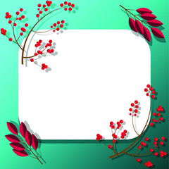 Frame made of autumn leaves