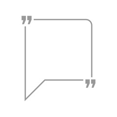 Obraz premium Quotation blank template in quotes isolated on White. Creative banner illustration with blank quotation frame with quotes. Minimalistic modern empty template typography design for wisdom or motivation