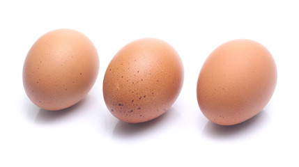 Eggs isolated on white background
