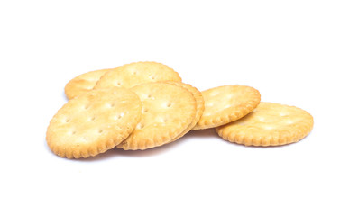 Cracker isolated on over white background