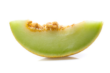 cantaloupe melon isolated on white