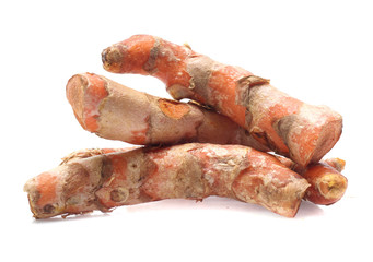 turmeric isolated on white background