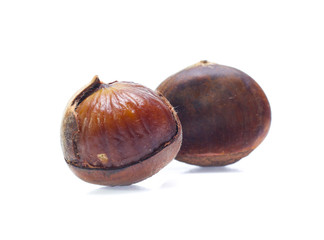 Chestnuts  isolated on white background