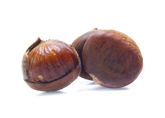 Chestnuts  isolated on white background