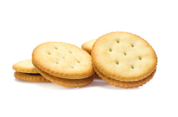 Sandwich biscuits cracker isolated on white background