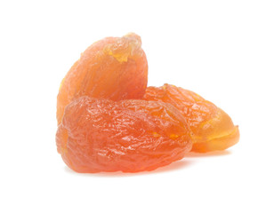 Dry apricot isolated on the white background