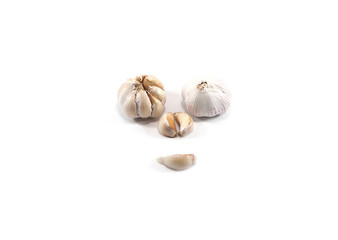 Garlic isolated white background