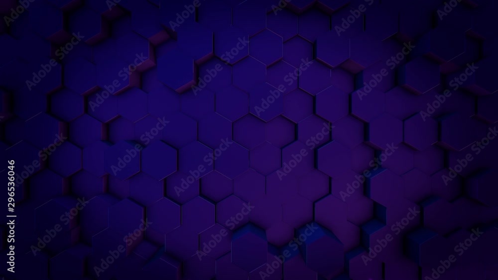 Poster background of moving cells in form of honeycombs. animation. background consisting of moving up and 
