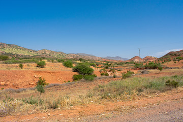 High Atlas Mountains in Imlil is a mountain range in central Morocco, North Africa, Beautiful nature landscape