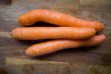 carrots on white background