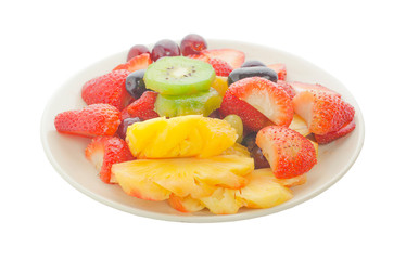 healthy fresh fruit salad an isolated