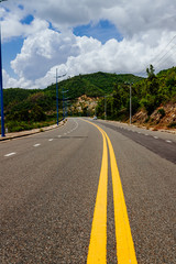 Mountain road with beautiful view