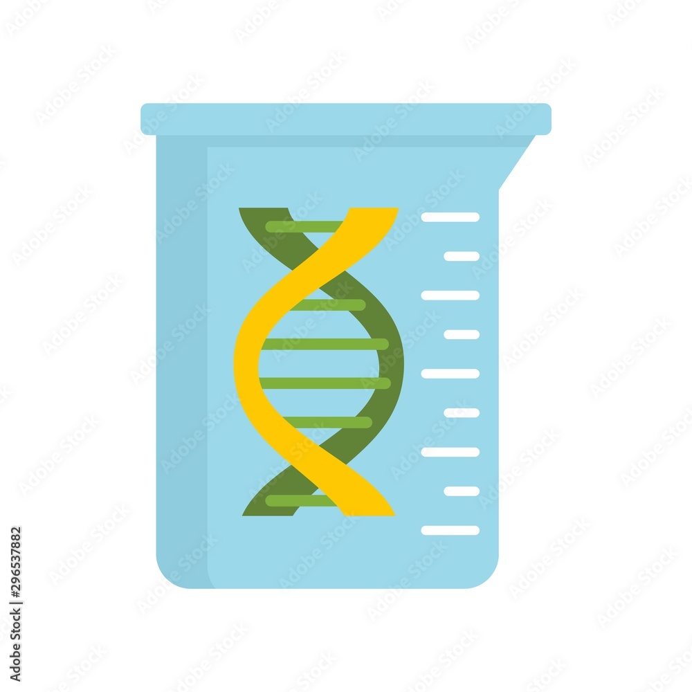 Aufkleber dna flask icon. flat illustration of dna flask vector icon for web design