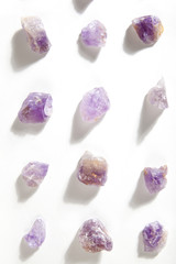 amethyst lined up