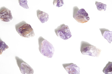 amethyst lined up