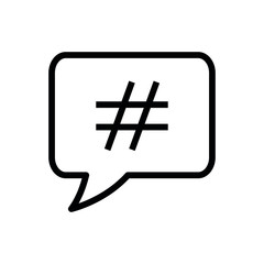 Fototapeta premium hashtag icon - black vector
