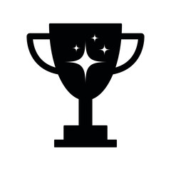 trophy icon. black trophy cup icon vector