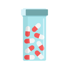 Jar capsule icon. Flat illustration of jar capsule vector icon for web design