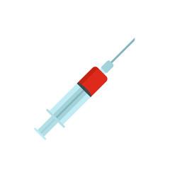Fototapeta premium Blood syringe icon. Flat illustration of blood syringe vector icon for web design