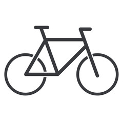bicycle icon vector on white background