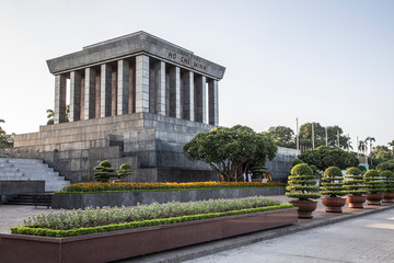 Hanoi, Vietnam &raquo;; August 2017: Mausoleum in homage to Ho Chi Minm in the city of Hanoi