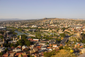 aerial view of kutaisi from hill