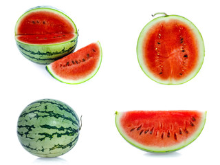 set of watarmelon on white background