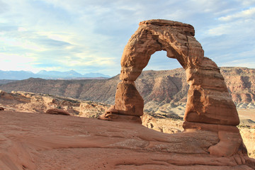 Amazing view of the Delicate Arch located in Arches National Park, Moab , Utah.