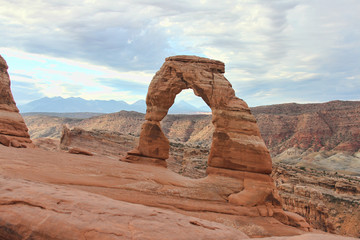 Amazing view of the Delicate Arch located in Arches National Park, Moab , Utah.