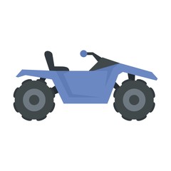 Dirt quad bike icon. Flat illustration of dirt quad bike vector icon for web design