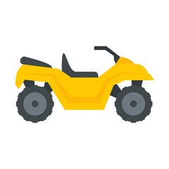Atv quad bike icon. Flat illustration of atv quad bike vector icon for web design