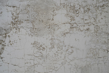 Wall with paint chips and cracks.