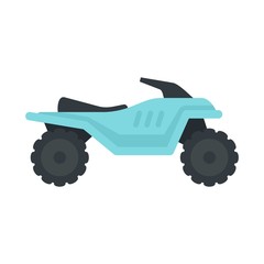 Motocross quad bike icon. Flat illustration of motocross quad bike vector icon for web design