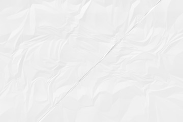 crumpled white paper background close up