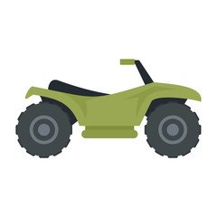 Terrain quad bike icon. Flat illustration of terrain quad bike vector icon for web design